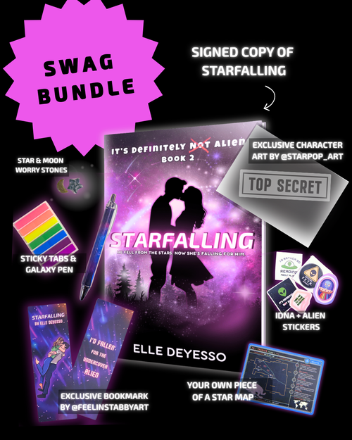 Signed Starfalling Paperback + Swag Bundle
